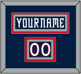Columbus Nameplate & Number (Shoulder) - Road Navy Blue (2000-2001) - Triple Mat 2