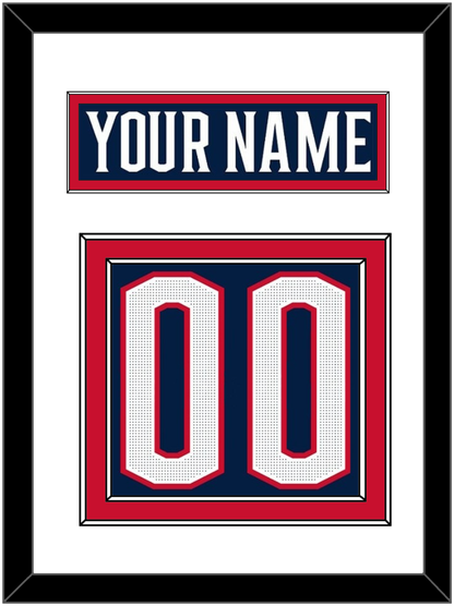 Columbus Nameplate & Number (Back) - Home Navy Blue (2017-2022) - Signature Tier 1