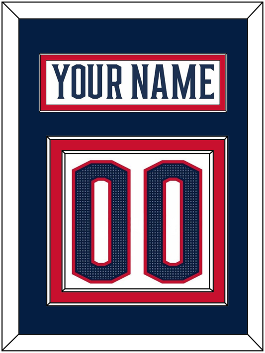 Columbus Nameplate & Number (Back) - Road White (2017-2022) - Signature Tier 3