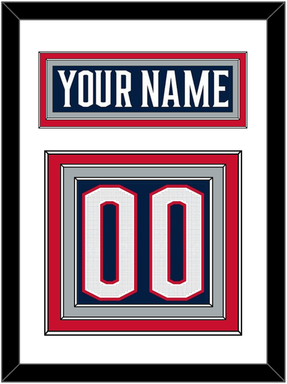 Columbus Nameplate & Number (Back) - Home Navy Blue (2017-2022) - Premier Tier 1