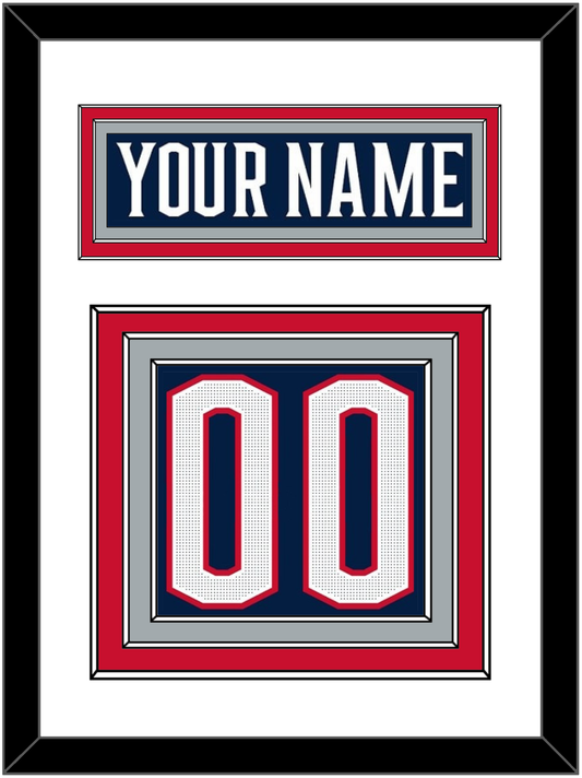 Columbus Nameplate & Number (Back) - Home Navy Blue (2017-2022) - Premier Tier 1