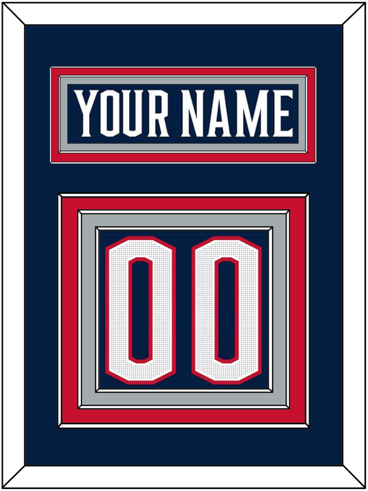 Columbus Nameplate & Number (Back) - Home Navy Blue (2017-2022) - Premier Tier 2