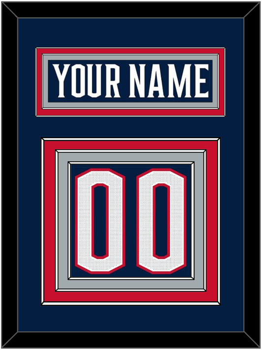 Columbus Nameplate & Number (Back) - Home Navy Blue (2017-2022) - Premier Tier 2