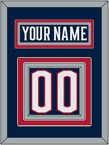 Columbus Nameplate & Number (Back) - Home Navy Blue (2017-2022) - Premier Tier 2