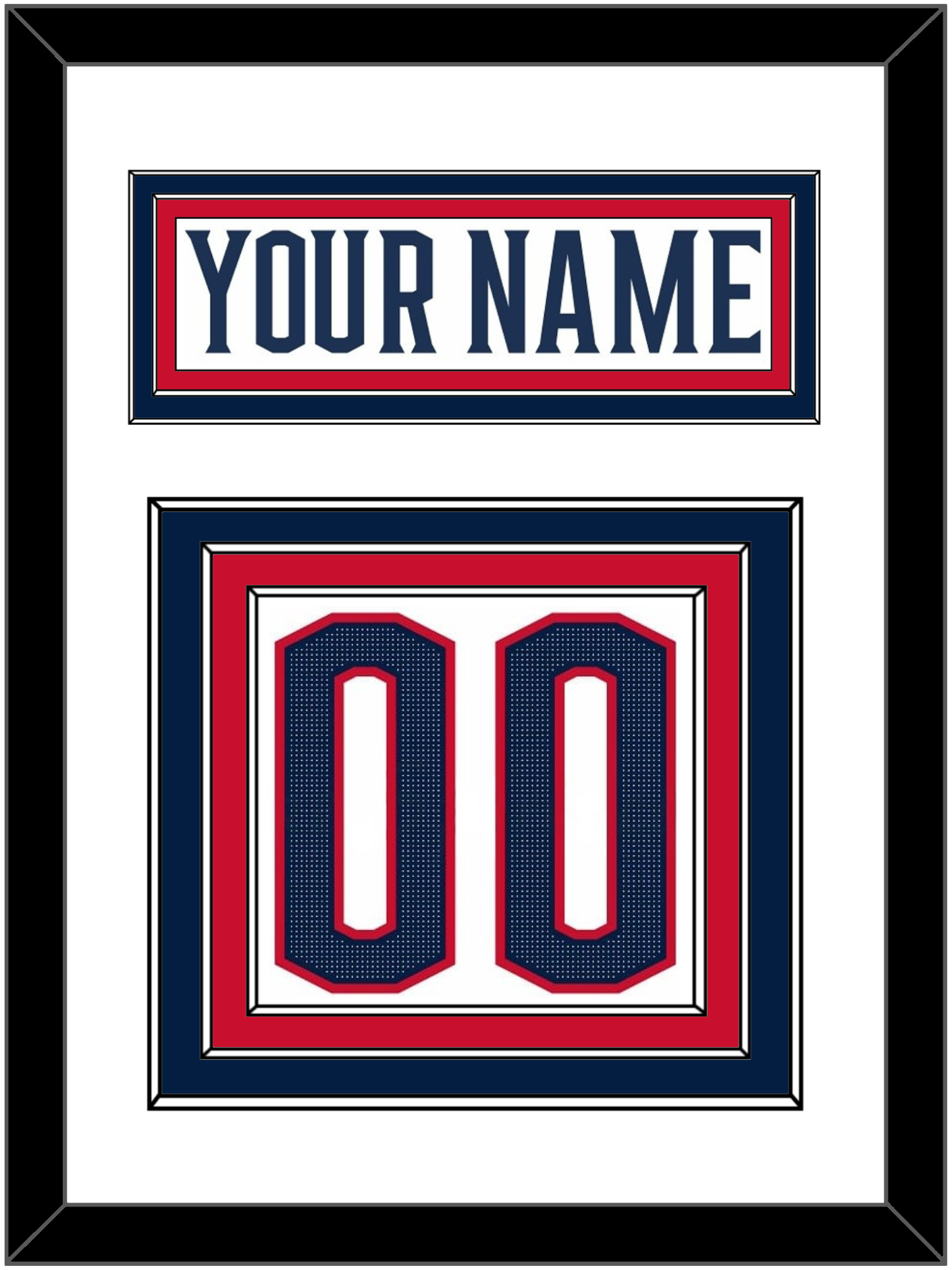 Columbus Nameplate & Number (Back) - Road White (2017-2022) - Premier Tier 1