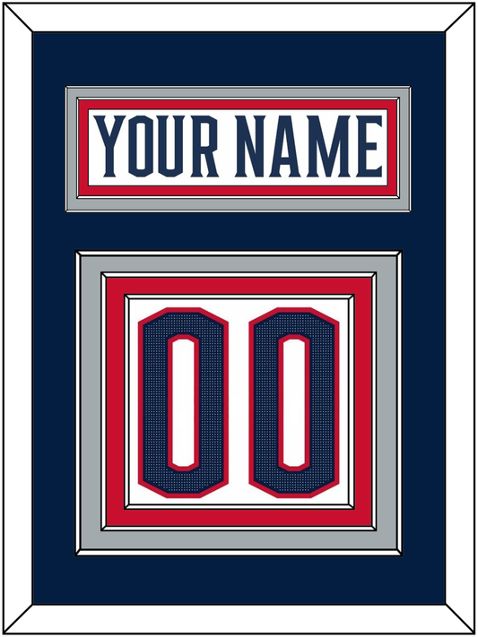 Columbus Nameplate & Number (Back) - Road White (2017-2022) - Premier Tier 2