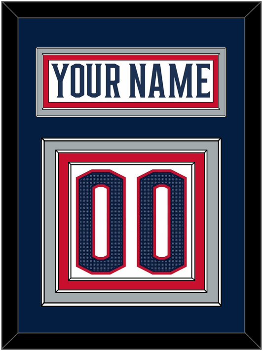 Columbus Nameplate & Number (Back) - Road White (2017-2022) - Premier Tier 2