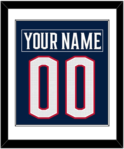 Columbus Nameplate & Number (Back) Combined - Home Navy Blue (2017-2022) - Essential Tier 1