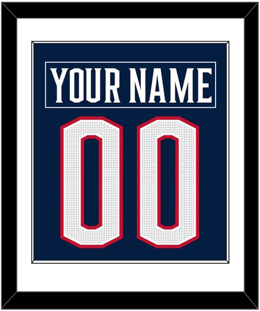 Columbus Nameplate & Number (Back) Combined - Home Navy Blue (2017-2022) - Essential Tier 1