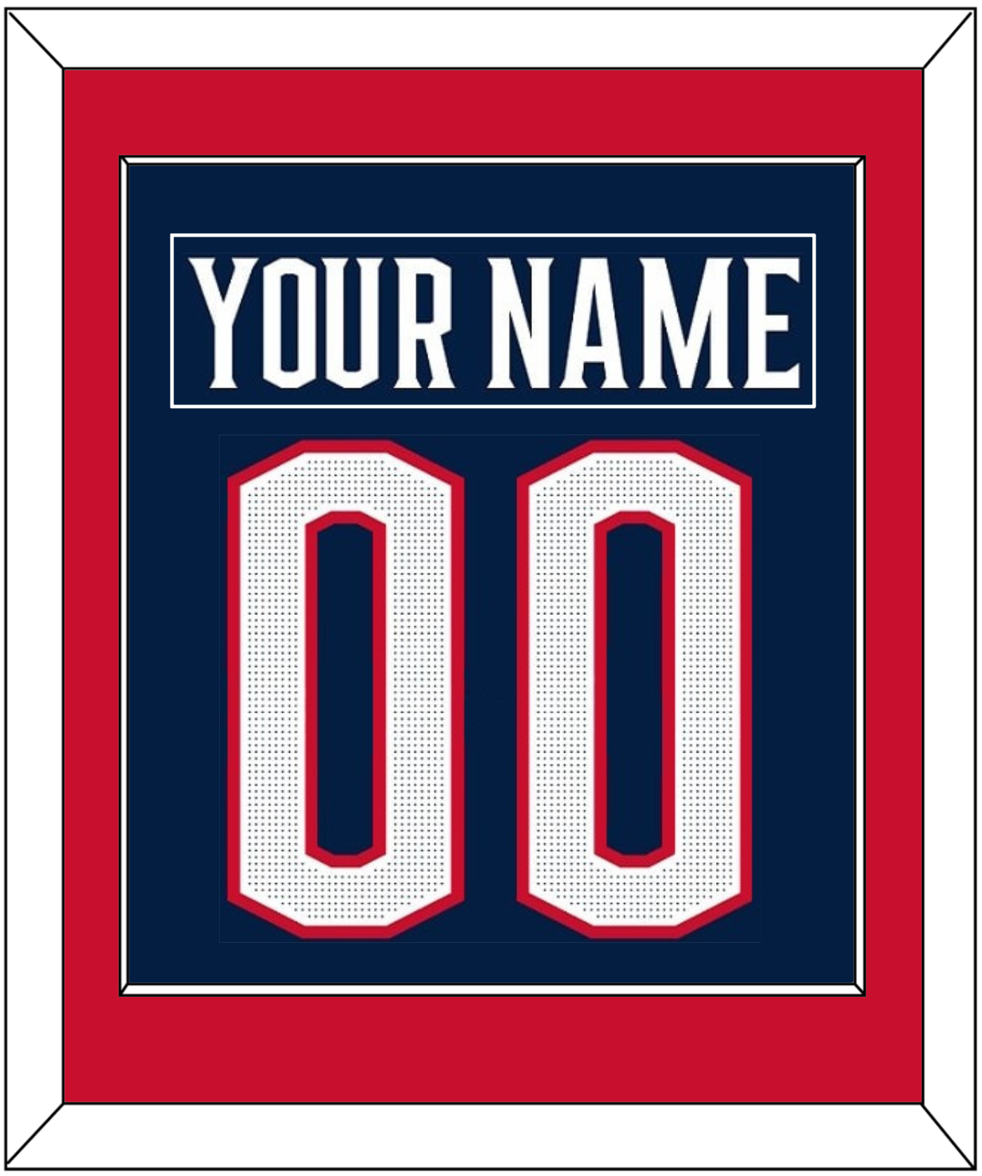Columbus Nameplate & Number (Back) Combined - Home Navy Blue (2017-2022) - Essential Tier 2