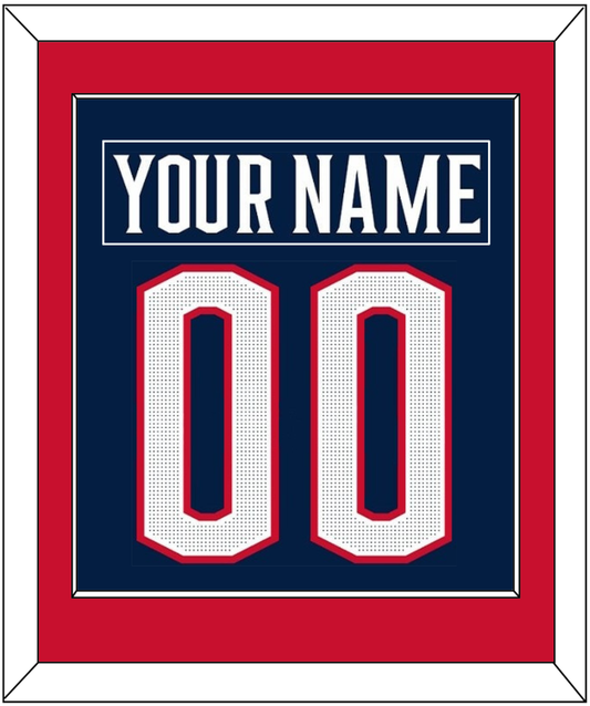 Columbus Nameplate & Number (Back) Combined - Home Navy Blue (2017-2022) - Essential Tier 2