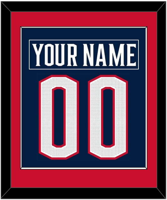 Columbus Nameplate & Number (Back) Combined - Home Navy Blue (2017-2022) - Essential Tier 2