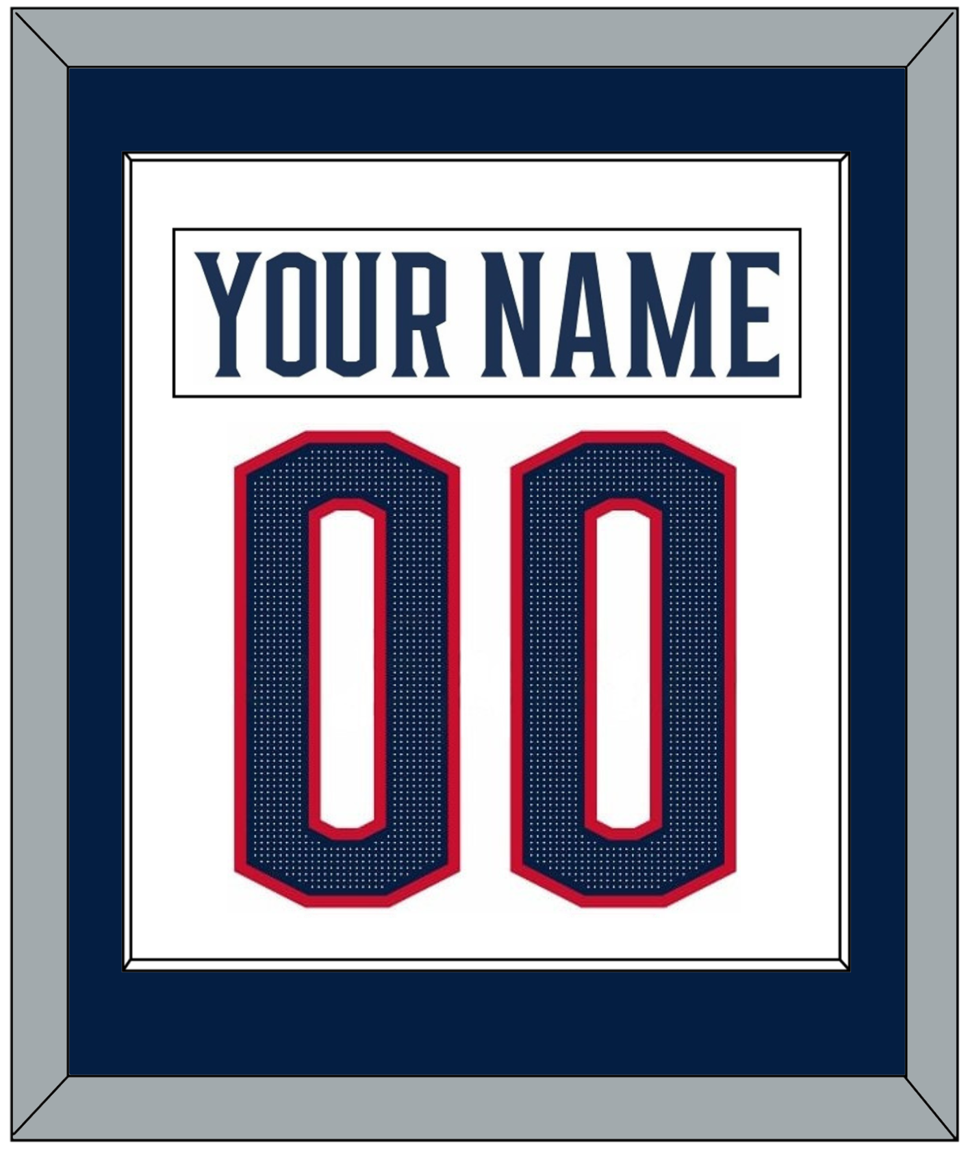 Columbus Nameplate & Number (Back) Combined - Road White (2017-2022) - Essential Tier 1