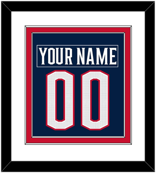Columbus Nameplate & Number (Back) Combined - Home Navy Blue (2017-2022) - Signature Tier 1