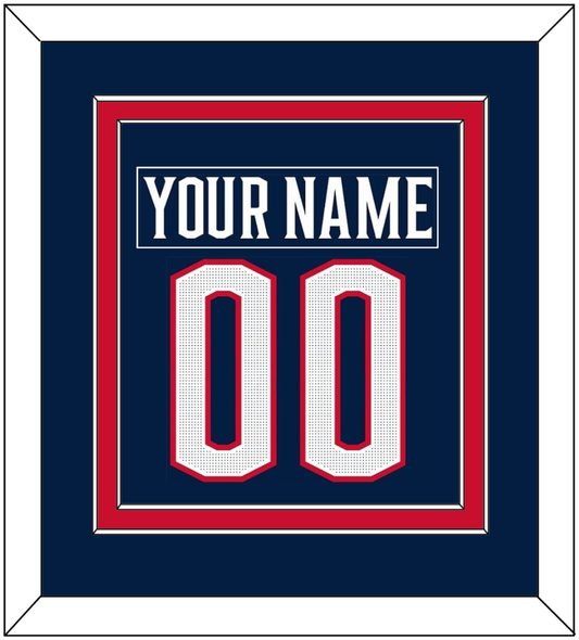 Columbus Nameplate & Number (Back) Combined - Home Navy Blue (2017-2022) - Signature Tier 2