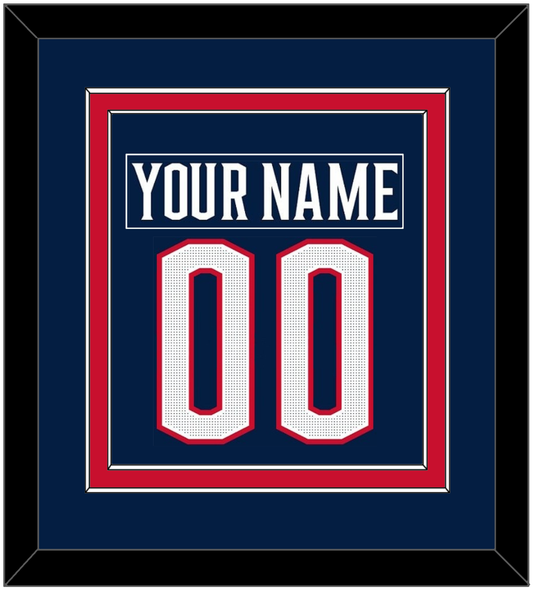 Columbus Nameplate & Number (Back) Combined - Home Navy Blue (2017-2022) - Signature Tier 2