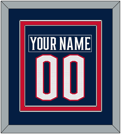 Columbus Nameplate & Number (Back) Combined - Home Navy Blue (2017-2022) - Signature Tier 2