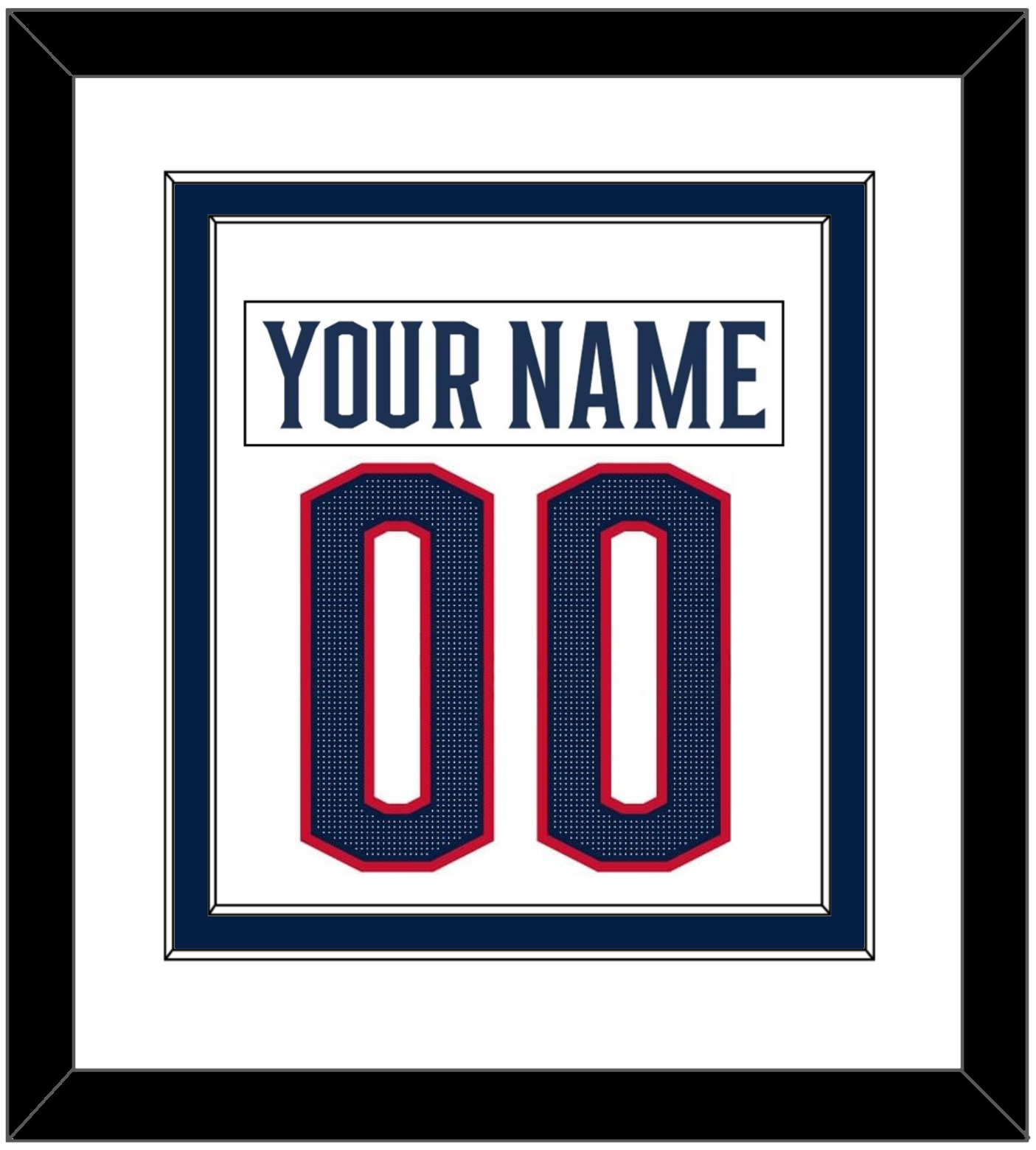Columbus Nameplate & Number (Back) Combined - Road White (2017-2022) - Signature Tier 1