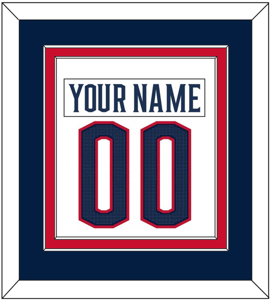 Columbus Nameplate & Number (Back) Combined - Road White (2017-2022) - Signature Tier 3