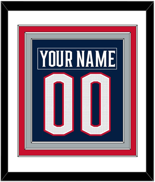 Columbus Nameplate & Number (Back) Combined - Home Navy Blue (2017-2022) - Premier Tier 1