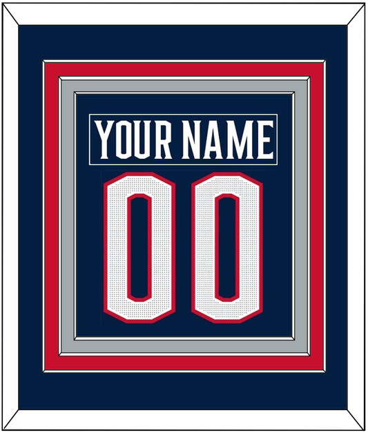 Columbus Nameplate & Number (Back) Combined - Home Navy Blue (2017-2022) - Premier Tier 2