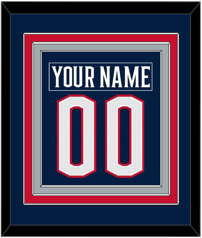 Columbus Nameplate & Number (Back) Combined - Home Navy Blue (2017-2022) - Premier Tier 2