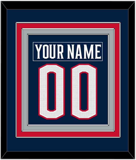 Columbus Nameplate & Number (Back) Combined - Home Navy Blue (2017-2022) - Premier Tier 2