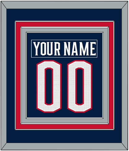 Columbus Nameplate & Number (Back) Combined - Home Navy Blue (2017-2022) - Premier Tier 2