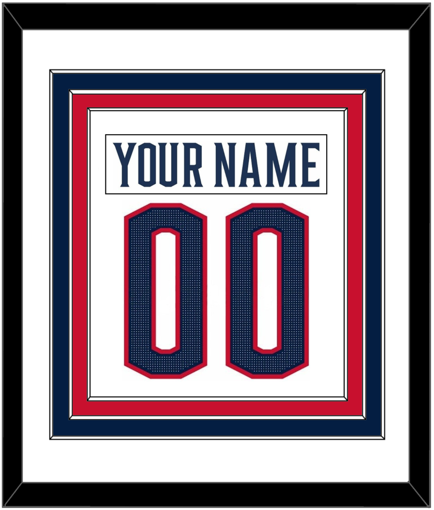 Columbus Nameplate & Number (Back) Combined - Road White (2017-2022) - Premier Tier 1