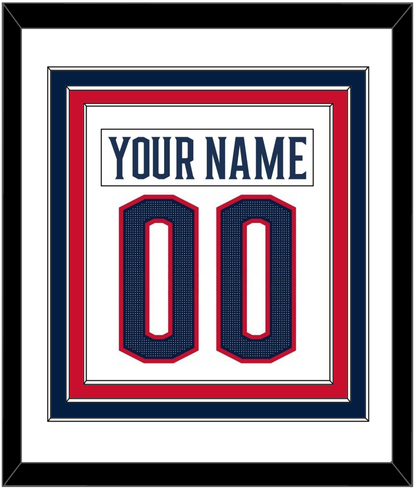 Columbus Nameplate & Number (Back) Combined - Road White (2017-2022) - Premier Tier 1