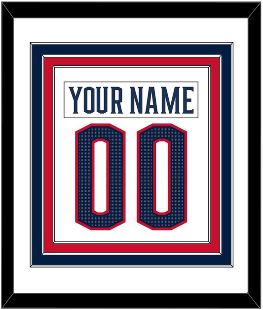 Columbus Nameplate & Number (Back) Combined - Road White (2017-2022) - Premier Tier 1