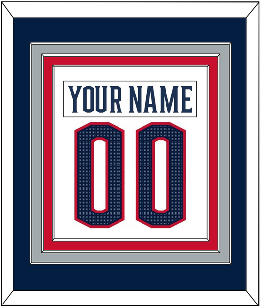Columbus Nameplate & Number (Back) Combine - Road White (2017-2022) - Premier Tier 2