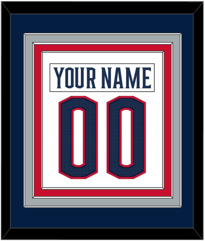 Columbus Nameplate & Number (Back) Combine - Road White (2017-2022) - Premier Tier 2
