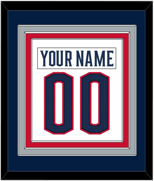 Columbus Nameplate & Number (Back) Combine - Road White (2017-2022) - Premier Tier 2