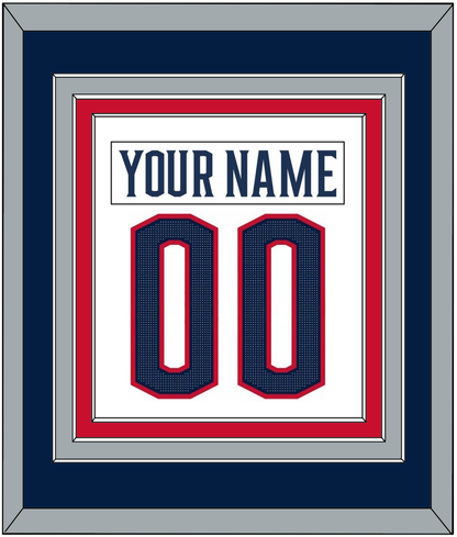 Columbus Nameplate & Number (Back) Combine - Road White (2017-2022) - Premier Tier 2