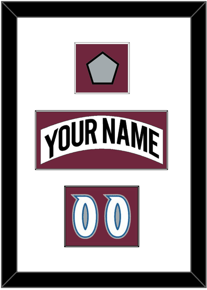Colorado Nameplate, Number (Shoulder) & Stanley Cup Finals Patch - Home White (1999-2001) - Essential Tier 1