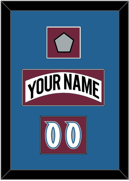 Colorado Nameplate, Number (Shoulder) & Stanley Cup Champions Patch - Home White (1999-2001) - Essential Tier 2