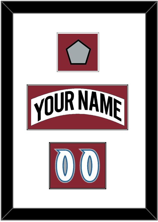 Colorado Nameplate, Number (Shoulder) & Stanley Cup Finals Patch - Home White (1995-1996) - Essential Tier 1