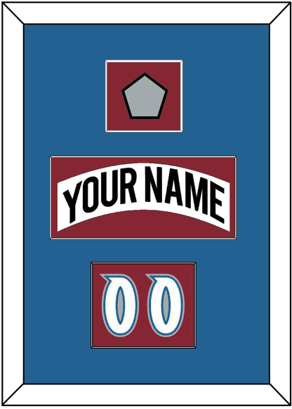 Colorado Nameplate, Number (Shoulder) & Stanley Cup Finals Patch - Home White (1995-1996) - Essential Tier 2