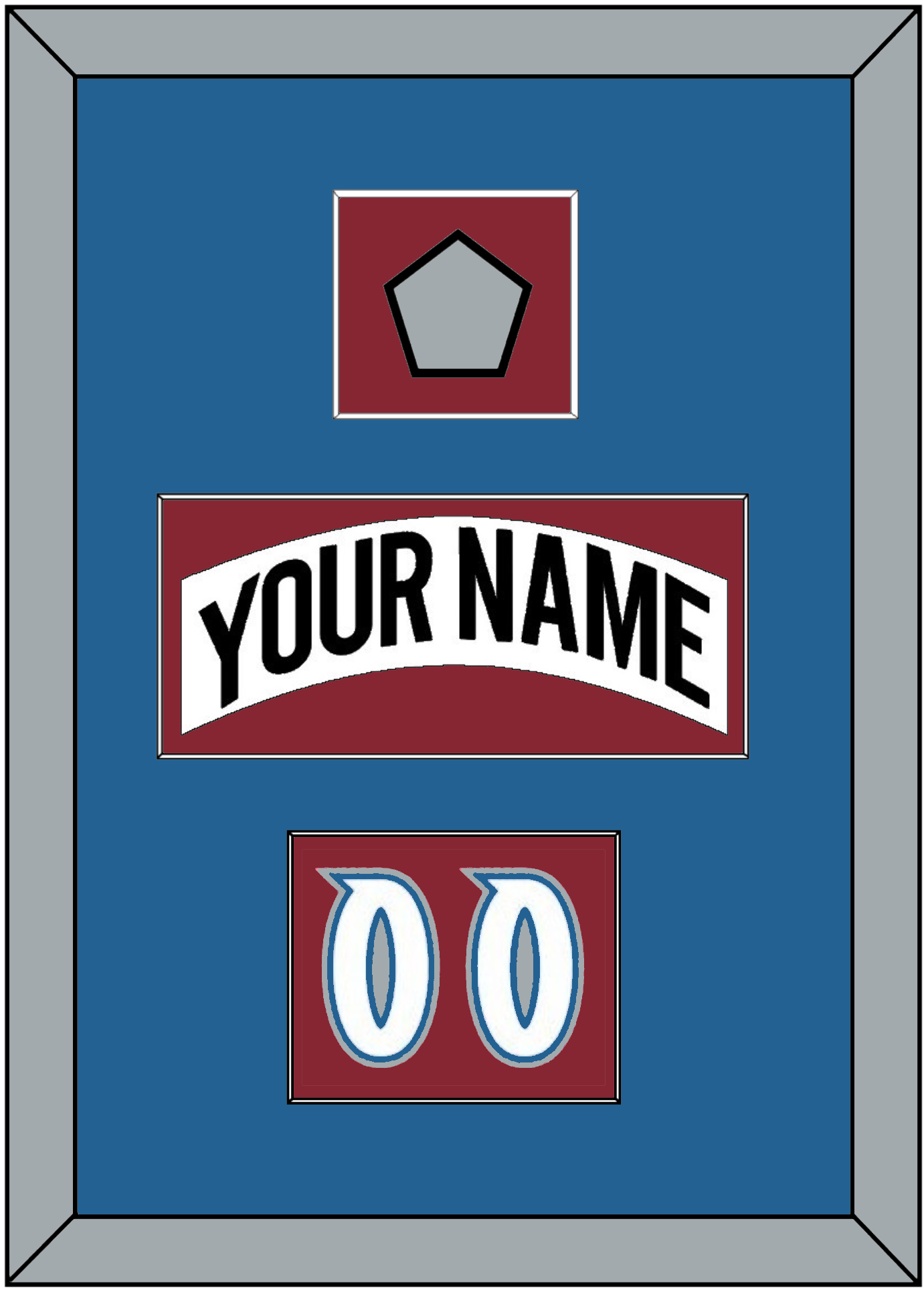 Colorado Nameplate, Number (Shoulder) & Stanley Cup Finals Patch - Home White (1995-1996) - Essential Tier 2