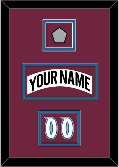 Colorado Nameplate, Number (Shoulder) & Stanley Cup Champions Patch - Home White (1999-2001) - Signature Tier 2