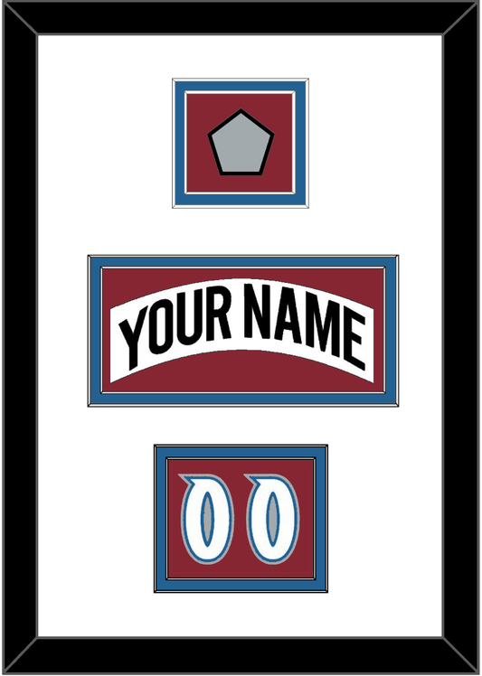 Colorado Nameplate, Number (Shoulder) & Stanley Cup Finals Patch - Home White (1995-1996) - Signature Tier 3