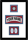 Colorado Nameplate, Number (Shoulder) & Stanley Cup Finals Patch - Home White (1995-1996) - Double Mat 3