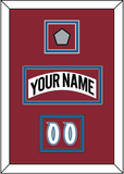 Colorado Nameplate, Number (Shoulder) & Stanley Cup Finals Patch - Home White (1995-1996) - Double Mat 4