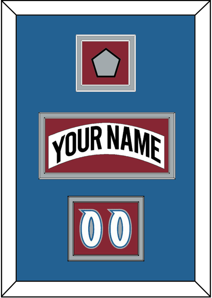 Colorado Nameplate, Number (Shoulder) & Stanley Cup Finals Patch - Home White (1995-1996) - Signature Tier 5