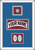Colorado Nameplate, Number (Shoulder) & Stanley Cup Finals Patch - Home White (1995-1996) - Double Mat 5