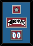 Colorado Nameplate, Number (Shoulder) & Stanley Cup Finals Patch - Home White (1995-1996) - Double Mat 5