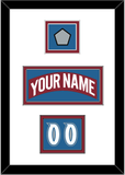 Colorado Nameplate, Number (Shoulder) & Stanley Cup Finals Patch - Road Burgundy (1995-1996) - Double Mat 3