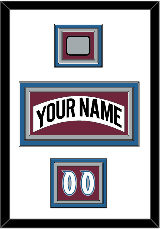 Colorado Nameplate, Number (Shoulder) & Stanley Cup Champions Patch - Home White (1999-2001) - Premier Tier 1