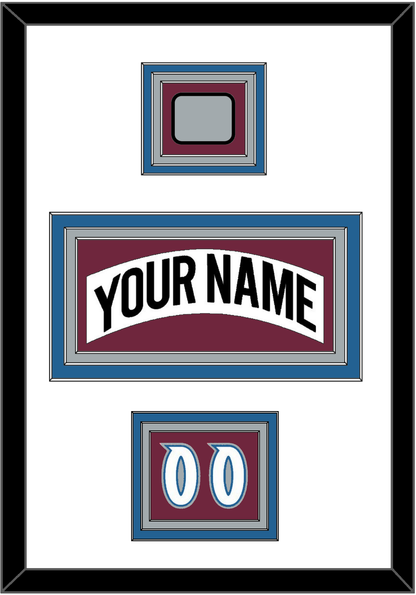 Colorado Nameplate, Number (Shoulder) & Stanley Cup Finals Patch - Home White (1999-2001) - Premier Tier 4